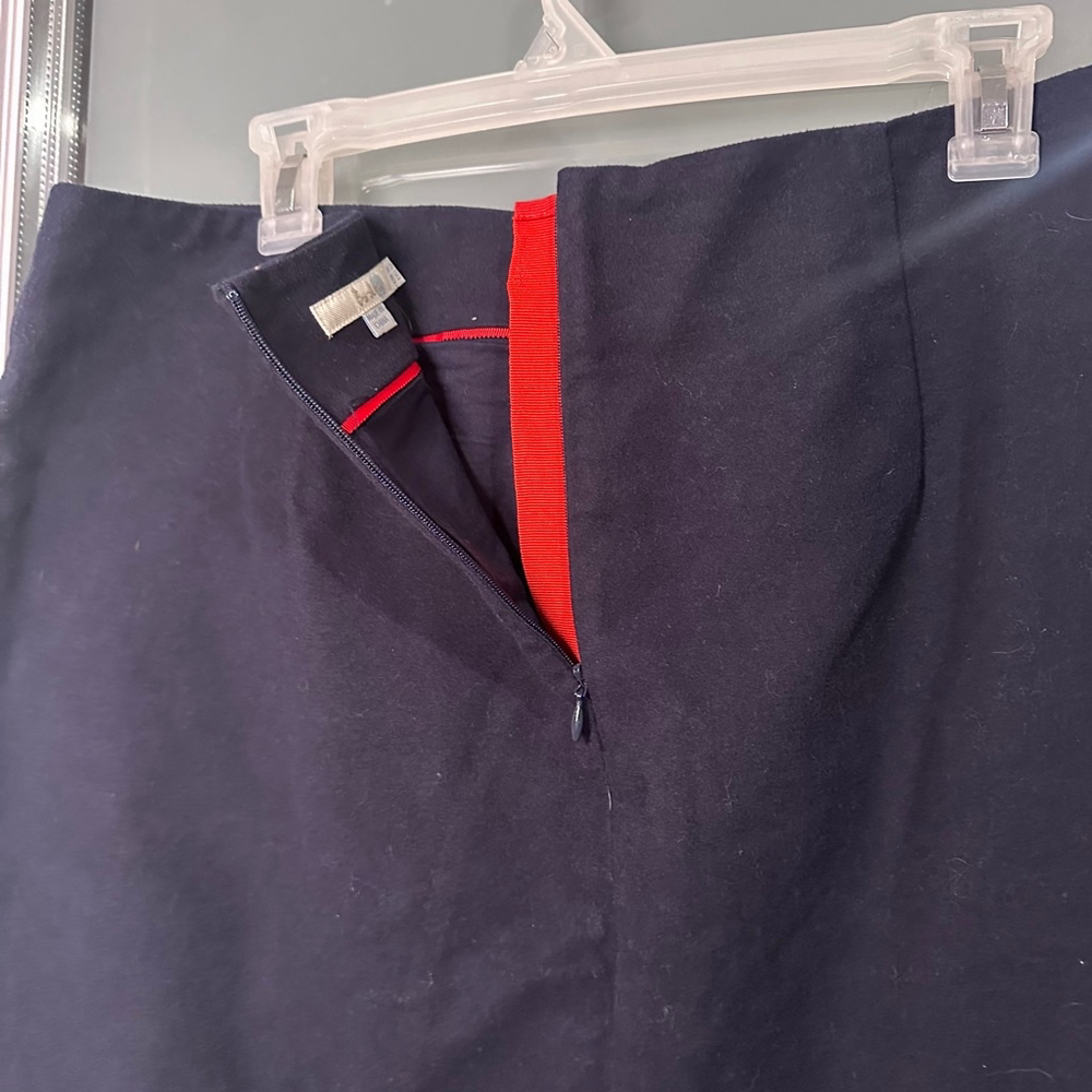 NWOT BODEN Size 12 Navy Floral Embroidered Navy Teal and Red Mini Skirt - Picture 5 of 8